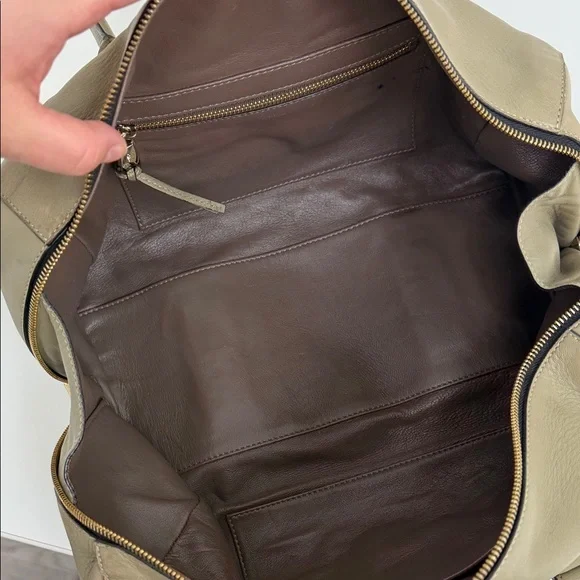 Chloe Taupe Leather Satchel